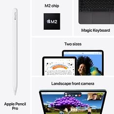 Apple iPad Air 11" M2 256 Gt WiFi + 5G 2024, tähtivalkea (MUXK3), kuva 9