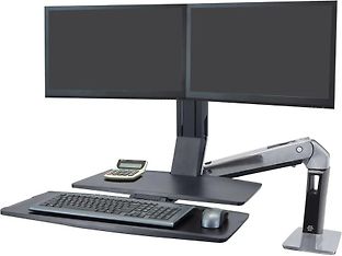 Ergotron WorkFit-A, Dual Monitor with Worksurface -työpistetaso, kuva 2