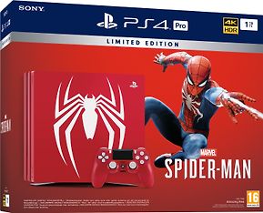 Sony PlayStation 4 Pro 1 Tt - Spider-Man- Limited Edition -pelikonsoli, erikoisväri