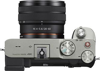 Sony A7C -järjestelmäkamera + 28 - 60 mm objektiivi, hopea, kuva 4