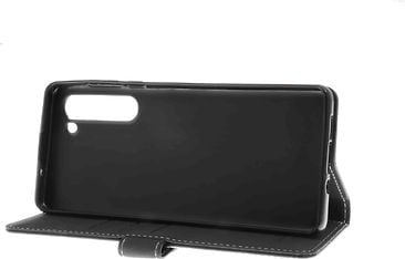 Insmat Exclusive Flip Case lompakkokotelo Motorola Edge 5G, musta, kuva 4