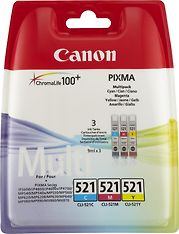 Canon CLI-521 -mustekasettipakkaus, 3 väriä