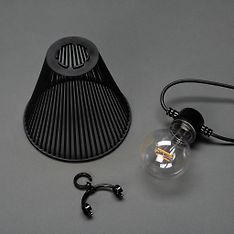 Konstsmide Start -LED valosarjan lisäketju mustilla kuvuilla, 10 lamppua, kuva 2