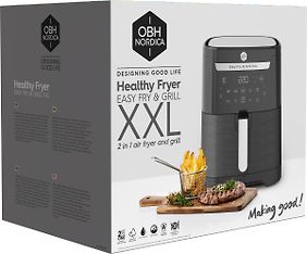 OBH Nordica Easy Fry & Grill XXL 2-in-1 -airfryer, musta, kuva 31