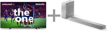 Philips The One PUS8548 65" 4K LED Ambilight Google TV + TAB8507 3.1 Dolby Atmos Soundbar -tuotepaketti