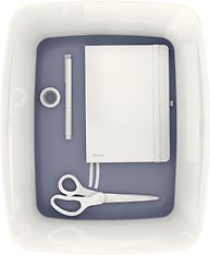 Leitz MyBox® L -säilytyslaatikko kannella, valkoinen/harmaa, kuva 3