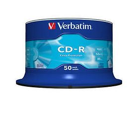 Verbatim Datalife 48X/52X 80min/700Mt CD-R levy 50 kpl spindle, ei yksittäispaketointia
