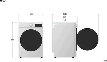 LG W2DV507N0WS -kuivaava pesukone, kuva 16