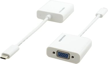 Kramer USB-C - VGA (uros - naaras) -adapterikaapeli, valkoinen, kuva 4