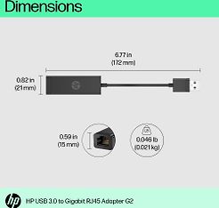 HP USB 3.0 G2 Ethernet -verkkosovitin, kuva 2