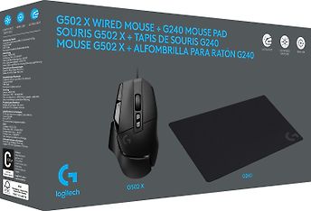 Logitech G502 X -pelihiiri + Logitech G240 -hiirimatto, musta, kuva 7