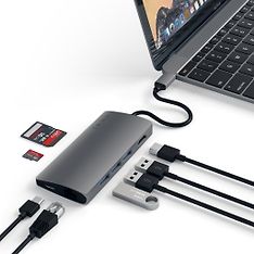 Satechi USB-C Multi-Port Adapter 4K Gigabit Ethernet V2 -adapteri, space gray, kuva 3