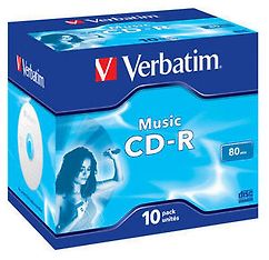 Verbatim MusicLife Plus CD-R Audio with Metal Azo 80min/700Mt CD-R levy 8X muovikotelossa (10 kpl)