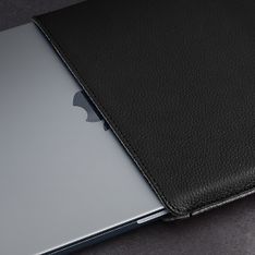 Woolnut Leather Sleeve -suojatasku 14" MacBook Pro, musta, kuva 7