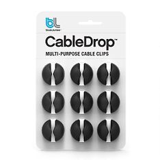 Bluelounge CableDrop Mini -kiinnityspala kaapeleille, musta