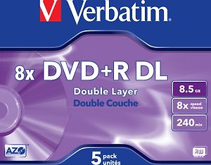 Verbatim DVD+R Double Layer 8X 8.5 GB, 5 kpl Jewel Case -paketti, kuva 2