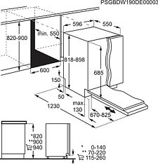 AEG FSE63657P 7000-sarjan -astianpesukone, integroitava, kuva 12