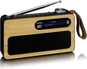 Lenco PDR-040 -kannettava FM-radio, ruskea/musta