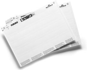 Durable -nimilappu, 200 x 20 mm, valkoinen, 2 pakkausta