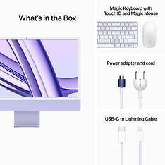Apple iMac 24" M3 16 Gt, 256 Gt -tietokone, violetti (Z19P), kuva 9