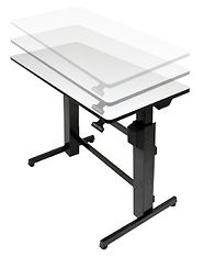 Ergotron WorkFit-D työpöytä korkeussäädöllä, vaalean harmaa, kuva 3