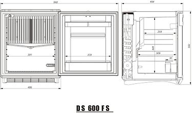 Dometic DS600 minijääkaappi, musta, kuva 4