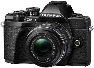 Olympus OM-D E-M10 Mark III  + 14-42 mm f/3.5-5.6 II R -järjestelmäkamera, musta