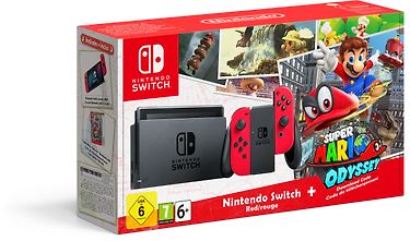 Nintendo Switch - Super Mario Odyssey Edition -pelikonsolipaketti, punainen