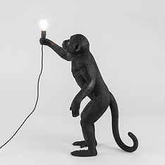 Seletti The Monkey Lamp Standing -pöytävalaisin, musta, kuva 4