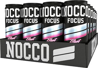 NOCCO FOCUS 3 Raspberry Blast -energiajuoma, 330 ml, 24-pack