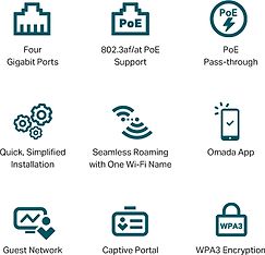 TP-LINK Omada EAP655-Wall Dual-band -WiFi 6 -tukiasema, kuva 7