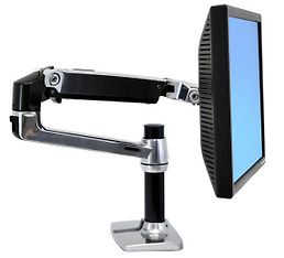 Ergotron LX Desk Mount -monitorivarsi, pitkä varsi, kiillotettu alumiini, kuva 5