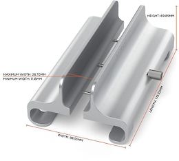 Satechi Aluminum Vertical Laptop Stand -kannettavan pöytäteline, space grey, kuva 6