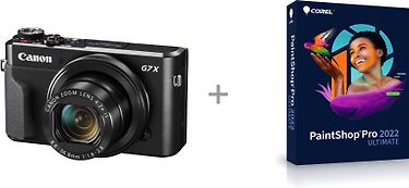 Canon PowerShot G7 X Mark II -digikamera + Corel PaintShop Pro 2022 Ultimate