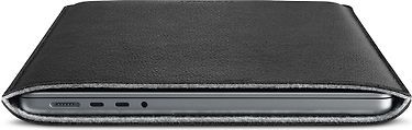 Woolnut Leather Sleeve -suojatasku 14" MacBook Pro, musta, kuva 5