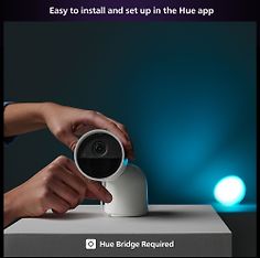 Philips Hue Secure valvontakamera, langallinen, pöytäteline, valkoinen, 1 kpl, kuva 15