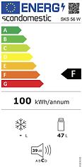 Scandomestic SKS 56 W -kuutiojääkaappi, valkoinen, kuva 3