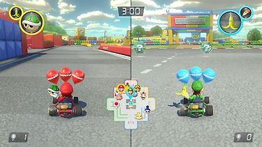 Nintendo Switch - Mario Kart 8 - Deluxe + 3 kk Nintendo Online -pelikonsolipaketti, neonpunainen ja neonsininen, kuva 2