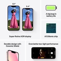 Apple iPhone 13 512 Gt -puhelin, pinkki, kuva 8