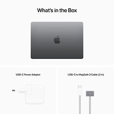 Apple MacBook Air 13" M2 24 Gt, 512 Gt 2022 -kannettava, tähtiharmaa (MLXX3), kuva 11
