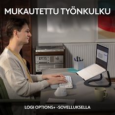 Logitech Wave Keys -langaton näppäimistö, luonnonvalkoinen, kuva 7