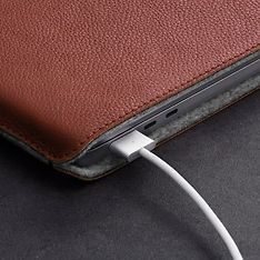 Woolnut Leather Sleeve -suojatasku 15" MacBook Air, konjakki, kuva 6