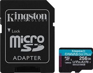 Kingston 256 Gt microSD Canvas Go! Plus UHS-I Speed Class 3 (U3) -muistikortti, kuva 3