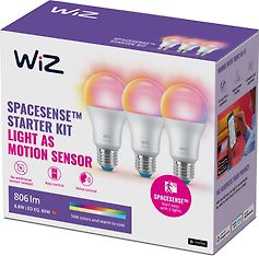 WiZ älylamppu, E27, A60, RGB, Wi-Fi, 2200-6500 K, 806 lm, matta, 3 kpl, kuva 4