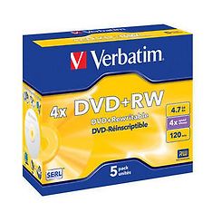 Verbatim -DVD+RW-levy, 5 kpl, kuva 2