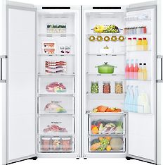 LG GLT51SWGSZ -jääkaappi, valkoinen ja LG GFT41SWGSZ -kaappipakastin, valkoinen, kuva 3