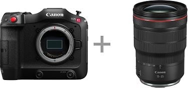 Canon EOS C70 -elokuvakamera + RF 15-35 2.8 -objektiivi