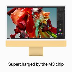 Apple iMac 24" M3 16 Gt, 256 Gt -tietokone, keltainen (Z19F), kuva 4