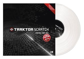 Native Instruments Traktor Pro Scratch Control Vinyl MK2 White - aikakoodivinyyli, valkoinen