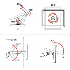 Ergotron LX Dual Side-by-Side Arm -monitorivarsi, kiillotettu alumiini, kuva 9